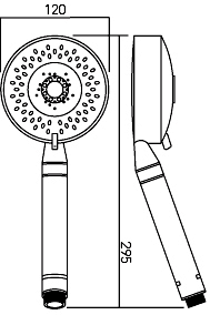 Shower Handset With 5 Spray Functions (Low Pressure). additional image