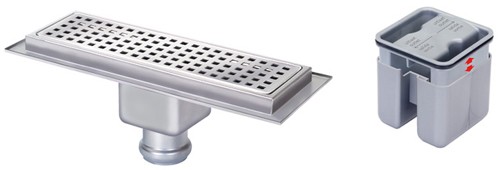 Rectangular Wetroom Shower Channel, Bottom Outlet. 300x100mm. additional image