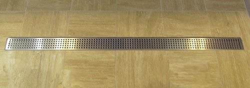 Rectangular Wetroom Shower Drain, Bottom Outlet. 1400mm. additional image