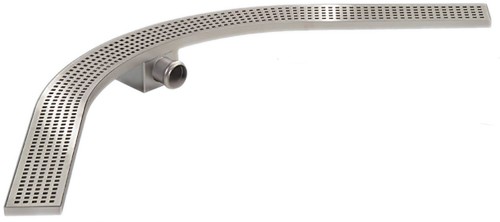 Quadrant Wetroom Shower Drain With Side Outlet. 800mm. additional image