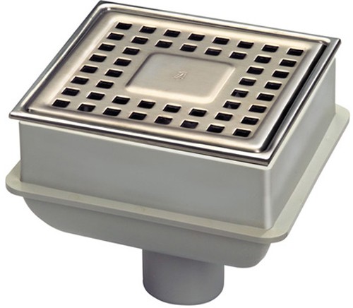 Wetroom Gully, Stainless Steel Grate, Bottom Outlet. 158mm additional image
