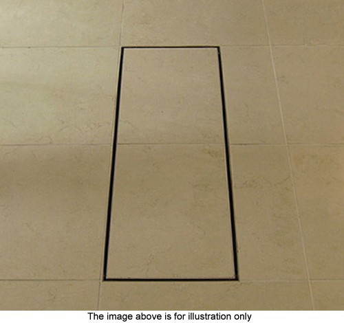 Stainless Steel Wetroom Tile Drain With Frame. 330x330mm. additional image