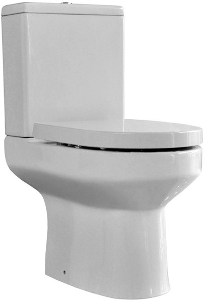 Modern Toilet With Push Flush Cistern & Seat. additional image