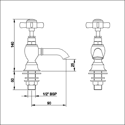 Basin Taps (Chrome) additional image