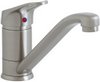 Click for Astracast Single Lever Finesse monoblock kitchen tap in brushed steel.