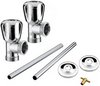 Click for Bristan Heating Angled Standard Radiator Valves Pack (Chrome).