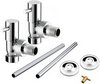 Click for Bristan Heating Angled Contemporary Radiator Valves Pack (Chrome).