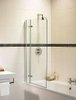Click for Image Coral silver 2 panel inline bath screen (right handed)