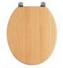 Click for Woodlands Toilet Seat with chrome hinges (Beech)