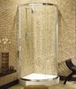 Click for Image Ultra 900x900 bow shaped quadrant shower enclosure with shower tray.