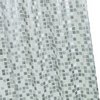 Click for Croydex PVC Shower Curtain & Rings (Silver Mosaic, 1800mm).