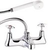 Click for Deva Cross Handle Bath Shower Mixer Tap With Shower Kit.