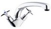 Click for Deva Cross Handle Dual Flow Kitchen Mixer Tap With Swivel Spout (Chrome).