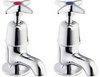 Click for Deva Cross Handle Pillar Basin Taps With Short Spouts (Pair).