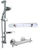 Click for Deva Combi Expression Thermostatic Bar Shower Kit & Wall Plate (Chrome).