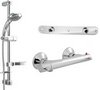 Click for Deva Vision Modern Thermostatic Bar Shower Kit And Wall Plate (Chrome).