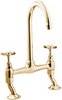 Click for Deva Coronation Bridge Sink Mixer Tap With Swivel Spout (Gold).