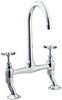 Click for Deva Coronation Bridge Sink Mixer Tap With Swivel Spout (Chrome).