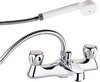 Click for Deva Profile Bath Shower Mixer Tap With Shower Kit And Wall Bracket (Chrome).