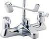 Click for Deva Lever Action Lever Bath Shower Mixer Tap, 6" Long Handles & Shower Kit.