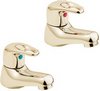 Click for Deva Excel Basin Taps (Pair, Gold).