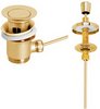 Click for Deva Wastes 1 1/4" Lever Operated Basin Waste (Slotted, Gold).