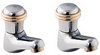 Click for Deva Senate Basin Taps (Pair, Chrome And Gold).