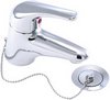 Click for Deva Revelle Librio Mono Basin Mixer Tap With Waste Chain Attachment (Chrome).