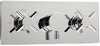 Click for Deva DTV3 Thermostatic TMV2 1/2" Triple Concealed Shower Valve (Chrome).