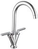 Click for Hydra Grace Kitchen Tap With Twin Lever Controls (Chrome).