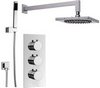 Click for Hydra Showers Triple Thermostatic Shower Set, Handset & Square Head.