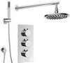 Click for Hydra Showers Triple Thermostatic Shower Set, Handset & Round Head.