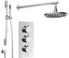 Click for Hydra Showers Triple Thermostatic Shower Set, Slide Rail & Round Head.