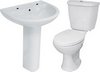 Click for Hydra 4 Piece Bathroom Suite With Toilet & Basin (2 Tap Hole).