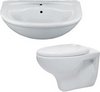 Click for Hydra 2 Piece Bathroom Suite With Wall Hung Toilet & Semi Recess Basin.