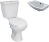 Click for Hydra 3 Piece Bathroom Suite With Toilet & Small Basin.