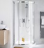Click for Lakes Classic 910mm Corner Shower Enclosure, Slider Door & Tray (Silver).