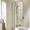 Click for Lakes Classic 944x1500 Square Bath Screen With Fixed Panel & Towel Rail.