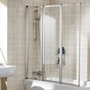 Click for Lakes Classic 1390x1400 Framed Bath Screen With 3 Folding Panels (Silver).
