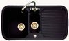 Click for Rangemaster RangeStyle 1.5 Bowl Black Sink With Brass Tap & Waste.