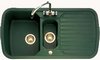 Click for Rangemaster RangeStyle 1.5 Bowl Green Sink With Brass Tap & Waste.