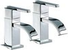 Click for Mayfair Ice Fall Lever Basin Taps (Pair, Chrome).