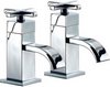 Click for Mayfair Ice Fall Cross Bath Taps (Pair, Chrome).