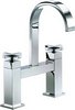 Click for Mayfair Ice Fall Cross Bath Filler Tap (High Spout, Chrome).