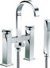 Click for Mayfair Ice Fall Cross Bath Shower Mixer Tap With Shower Kit (High Spout).