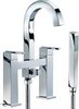 Click for Mayfair Ice Quad Lever Bath Shower Mixer Tap With Shower Kit (High Spout).