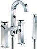 Click for Mayfair Ice Quad Cross Bath Shower Mixer Tap With Shower Kit (High Spout).