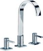 Click for Mayfair Wave 3 Tap Hole Basin Mixer Tap With Pop-Up Waste (Chrome).