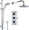 Click for Crown Showers Triple Thermostatic Shower Valve, Slide Rail Kit, Head & Arm.