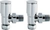 Click for Crown Radiator Valves Angled Radiator Valves (Pair, Chrome).